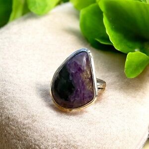 Charoite Gemstone Ring Size 11